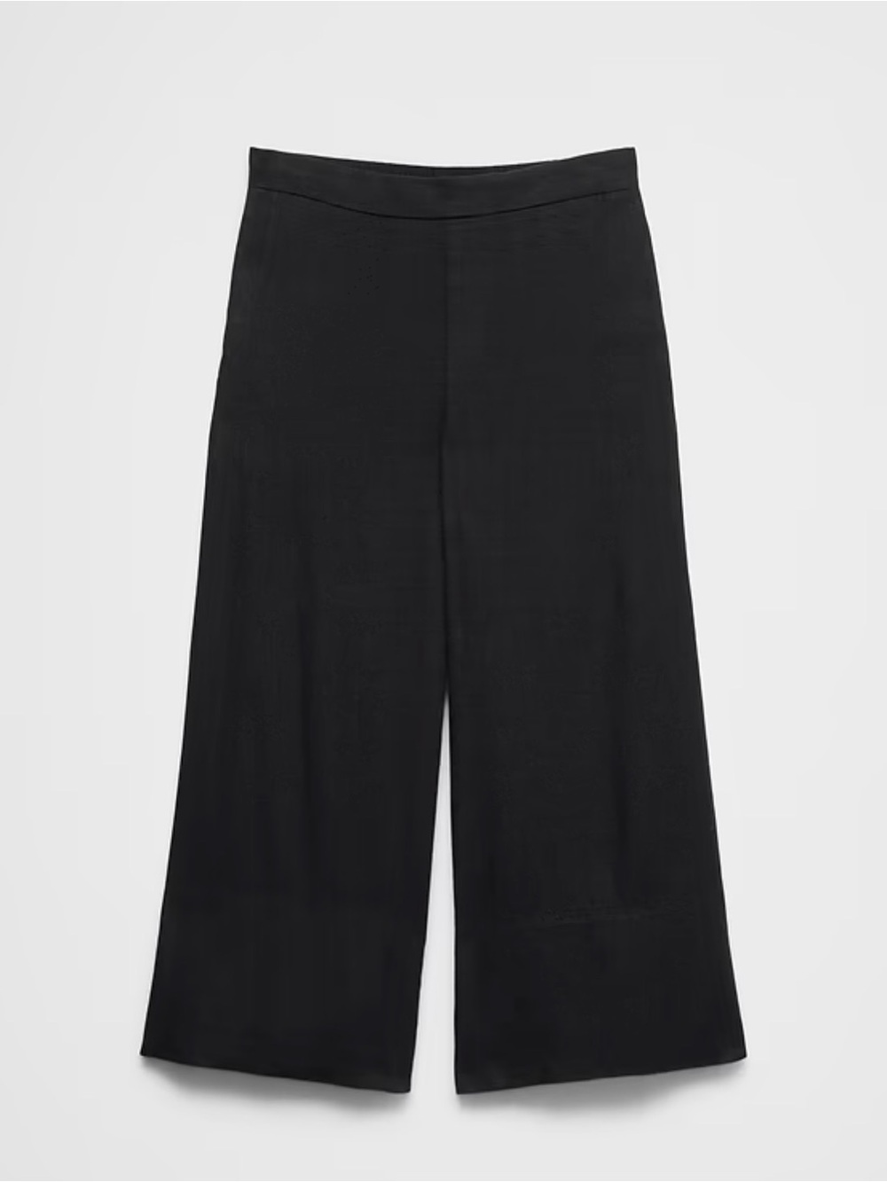Banana Republic Black Wide-Leg Cropped Trousers